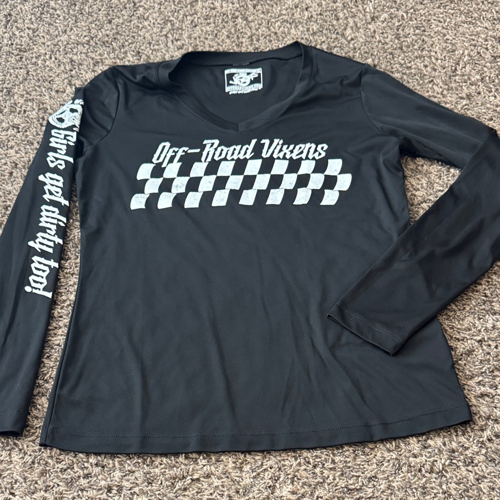 Off-Road Vixens Black Long Sleeve Racing Top